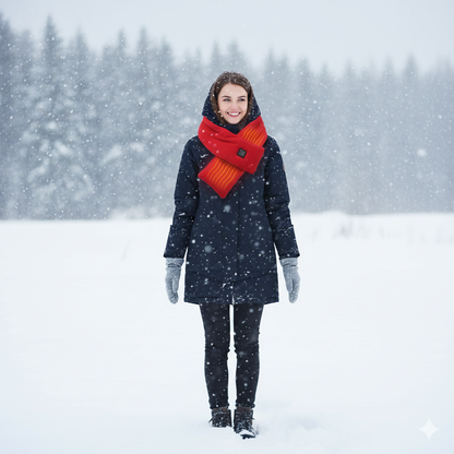 Electric Heating Scarf USB Charging Electric Heated Scarf Cold-Proof Thermal Neck Wrap Warmer Soft for Climbing Hiking Cycling