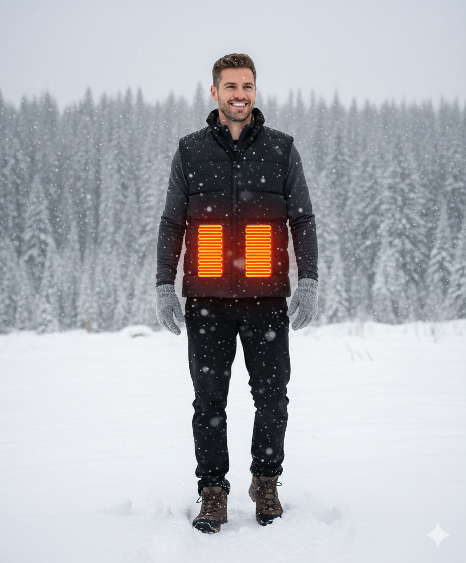 21 Areas Smart Switch USB Electric Heated Jacket Men's Women's Heated Jacket Waterproof Polyester Thermal Jacket